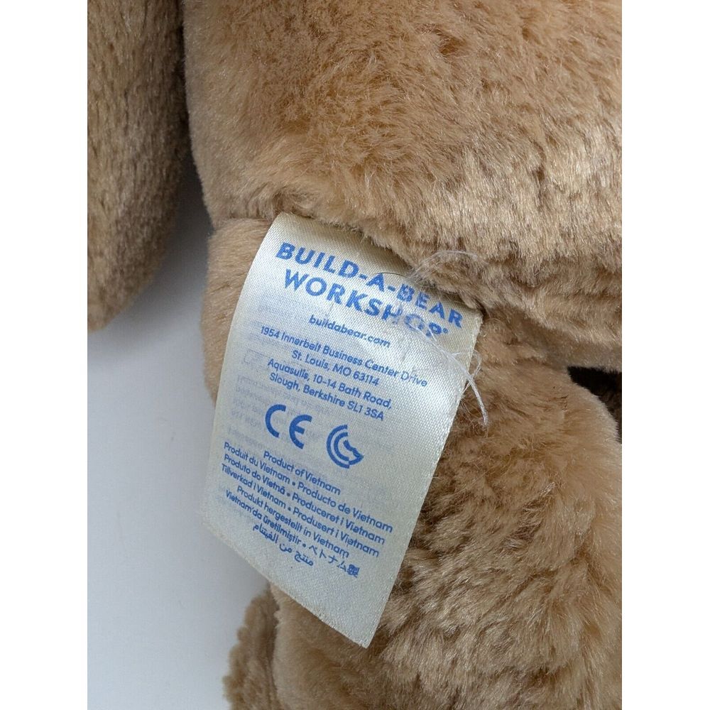 Build A Bear Workshop BABW Long Floppy Ear Bunny Rabbit Tan White Tail 16" READ - Picture 5 of 6